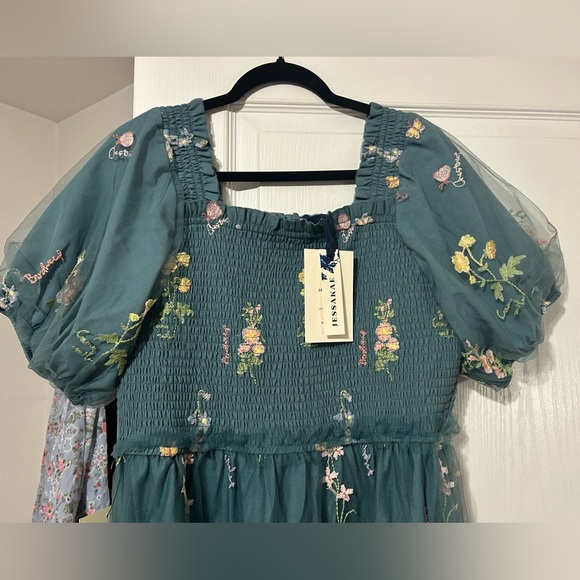 JessaKae Talia Teal Floral Midi Dress - Picture 3 of 5